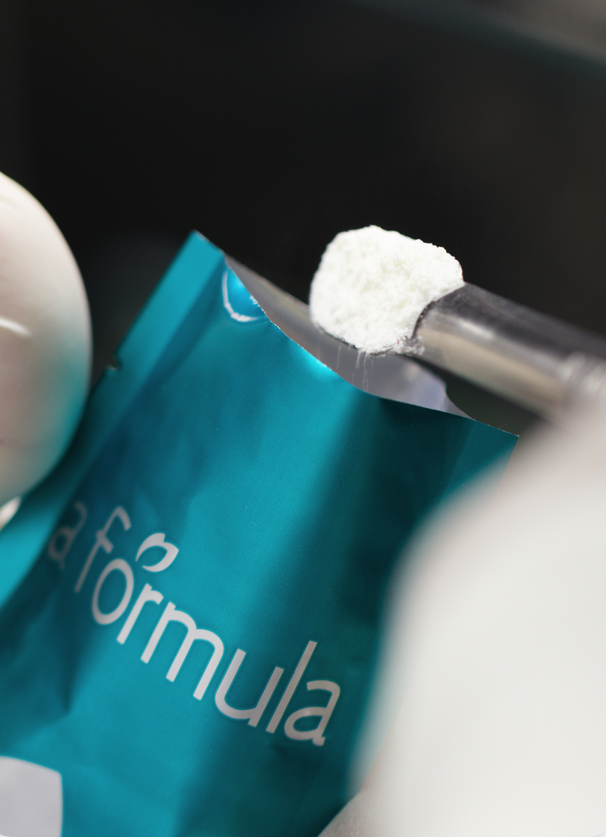 Preparação de fórmula manipulada em embalagem A Fórmula